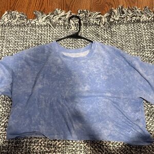 hollister blue tie dye crop top
